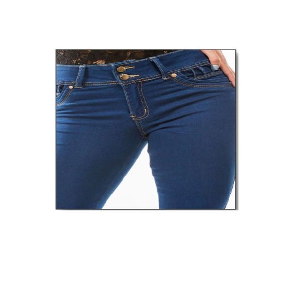 WAIST 30 INCHES SIZE 7 SKINNY  JEANS STRETCH DENIM PUSH UP BLUE  H7-1 CTP16 SZ7 - Picture 8 of 11
